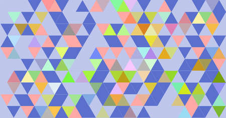 Colorful triangular background from violet tones and other colors. Pattern with many triangles of violet colors and shades. Vector backdrop for banners, brochures, covers, printing on paperのイラスト素材