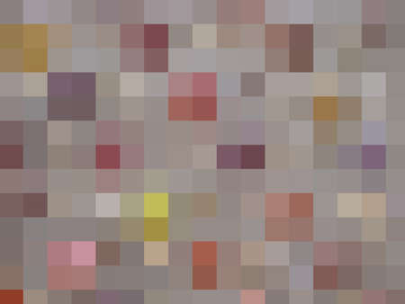 A brown squares illustration. Leopard pixel multi colored texture. Geometric backdrop in abstract style. Brown shapes formed from merged small squares for print, card, postcard, fabric, textile.のイラスト素材