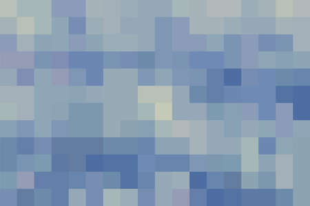 Abstract pixel blue background. Geometric texture from blue squares. Vector pattern of square pixels. A backing of mosaic squares for branding, calendar, multicolor card, banner, cover, headerのイラスト素材