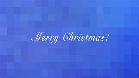 Blue background with the words: Merry Christmas. Creative design new year template for celebration and season decoration. Trendy background for calendar, greeting card, header for website, banner, cover, poster. Vector illustrationのイラスト素材