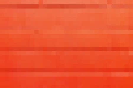 Background of orange squares connected horizontally. Geometric texture of carrot color. Horizontal pattern of square orange pixels, space for your design or textのイラスト素材