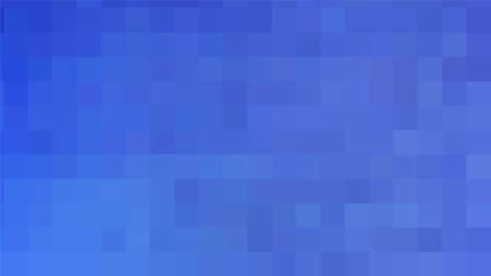 Blue background. Geometric texture from blue squares. Abstract pattern of square pixels. Creative design template for celebration and season decoration. A backing of mosaic squares.のイラスト素材