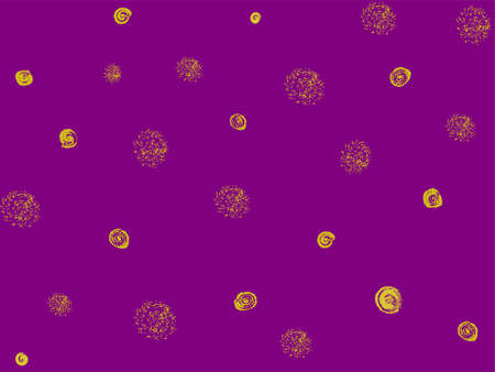 Gold stars on velvet violet background. Vector seamless background. Golden patterns. Trendy background for branding, poster, calendar, colorful card, banner, cover, website, post. Vector illustrationのイラスト素材