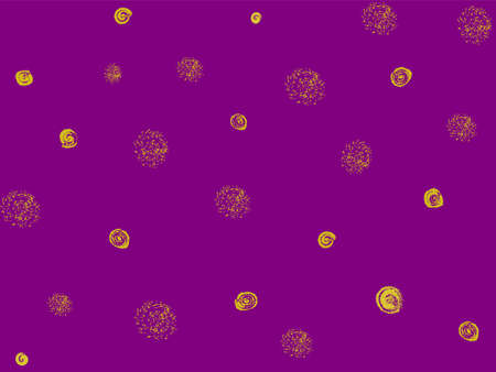 Gold stars on velvet violet background. Vector seamless background. Golden patterns. Trendy background for branding, poster, calendar, colorful card, banner, cover, website, post. Vectorのイラスト素材