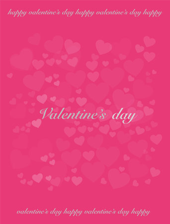 Pink hearts on pink background for valentines day vector design for branding, poster, calendar, colorful card, banner, cover, website, post. Vector illustrationのイラスト素材