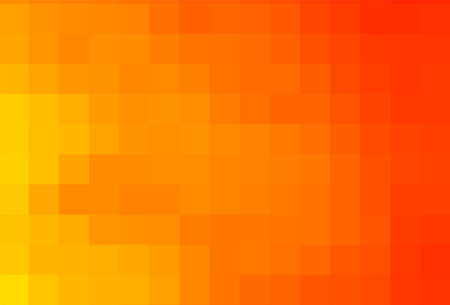 Vector orange background from squares. Beautiful illustration from orange-yellow squares. The template can be used as a autumn backdrop. Texture from orange squares for poster, calendar, banner, cardのイラスト素材