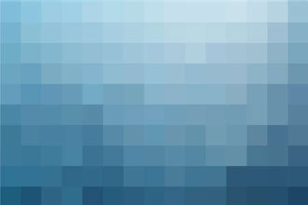 Gradient background of light-dark blue squares. Vertical geometric texture of blue tones squares. Abstract square pixel art template. The substrate for branding, calendar, blue card, banner, coverのイラスト素材