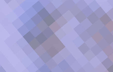 Light lilac diagonal background. Geometric texture from light slate squares. Abstract pattern of light purple square pixels. A backing of mosaic squares for branding, calendar, card, banner, cover, website. Vector illustrationのイラスト素材