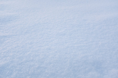 Snow background, top view. Fresh snow texture. Winter backdrop for publication, poster, screensaver, wallpaper, postcard, banner, cover, post. High quality photoの写真素材