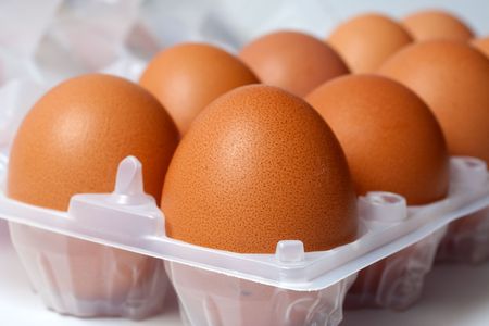 Eggs in boxの写真素材