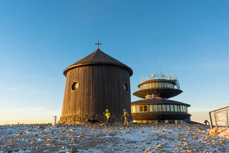 On the Trip to Snezka, in Czech Republic, National Park Krkonoseの写真素材
