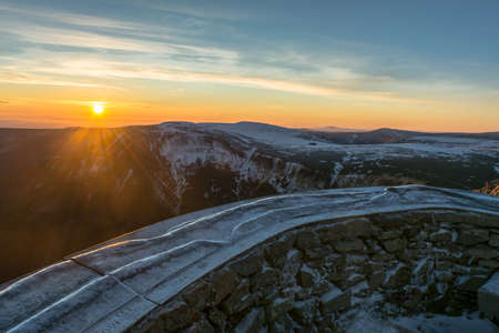 On the Trip to Snezka, in Czech Republic, National Park Krkonoseの写真素材