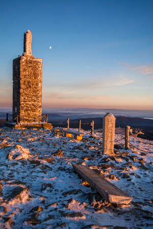 On the Trip to Snezka, in Czech Republic, National Park Krkonoseの写真素材