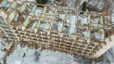 Abandoned Building ready to be tear down.