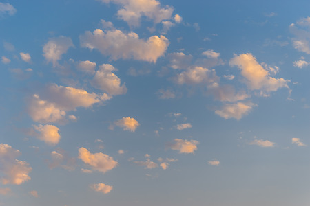 natural background sky with light pink cloudsの写真素材