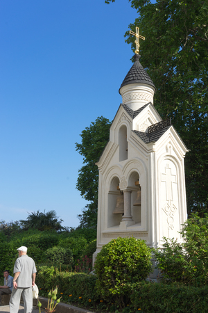 Yalta, Crimea-may 30, 2016: The house Church of the Romanov family in Livadiyaのeditorial素材