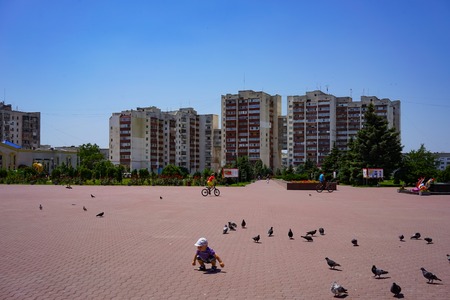 Yevpatoriya, Crimea - June 21, 2015 Memorial complex Krasnaya Gorkaのeditorial素材