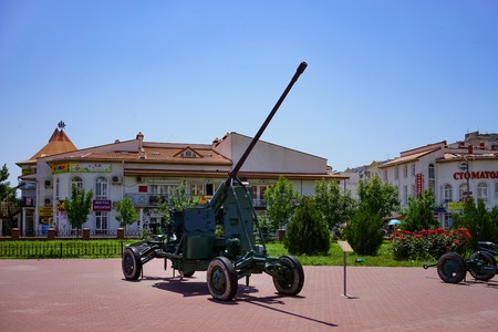 Yevpatoriya, Crimea - June 21, 2015 Memorial complex Krasnaya Gorkaのeditorial素材