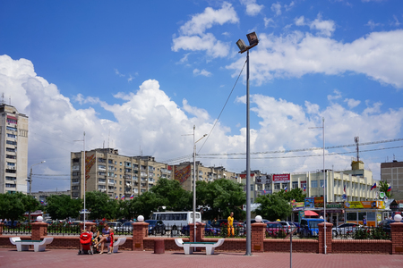Yevpatoriya, Crimea - June 21, 2015 Memorial complex Krasnaya Gorkaのeditorial素材