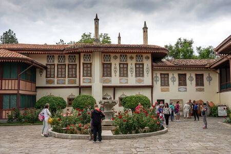 Bakhchysarai, Crimea - June 9, 2016: The architecture of the Crimean Tatar Khans Palace.のeditorial素材