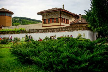 Bakhchysarai, Crimea - June 9, 2016: The architecture of the Crimean Tatar Khans Palace.のeditorial素材
