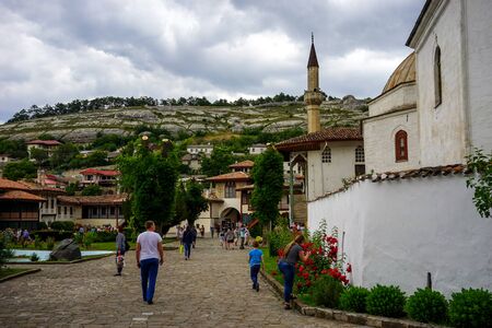 Bakhchysarai, Crimea - June 9, 2016: The architecture of the Crimean Tatar Khans Palace.のeditorial素材