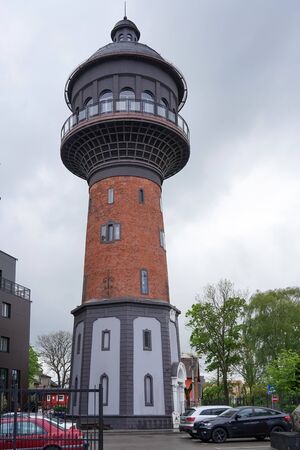 Zelenogradsk, Russia-may 17, 2016: The water tower was reconstructed and turned into a Museum of cats, which became a landmark of the city.のeditorial素材