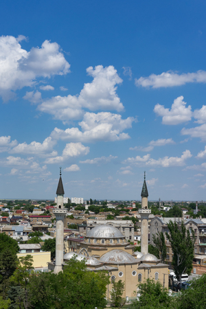 Evpatoria, Crimea-may 24, 2018: Top view of the sights of the ancient city.の写真素材