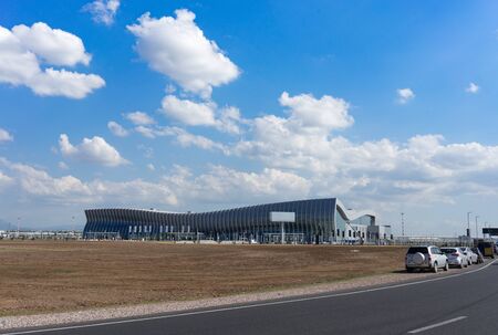 Simferopol, Crimea-may 22, 2018: city landscape with views of airportのeditorial素材