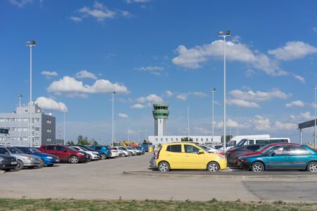 Simferopol, Crimea-may 22, 2018 car Parking at the airportのeditorial素材