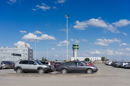 Simferopol, Crimea-may 22, 2018 car Parking at the airportのeditorial素材