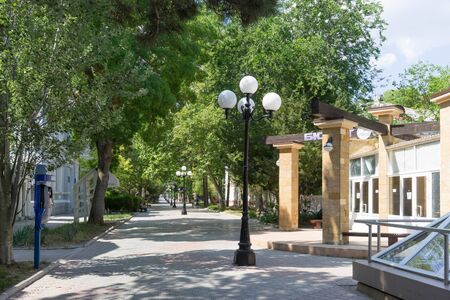 Evpatoria, Crimea-may 23, 2018: pump room with mineral water on the streets.のeditorial素材