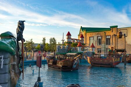 Sochi, Russia-June 19, 2018: amusement Park for children and adults with attractions.のeditorial素材