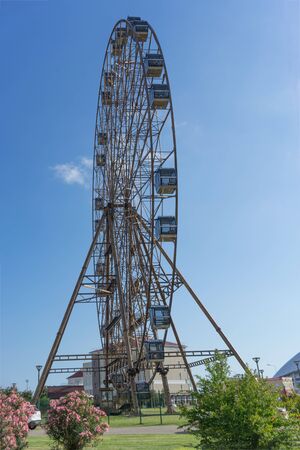 Sochi, Russia-June 19, 2018: Big Ferris wheel against blue skyのeditorial素材
