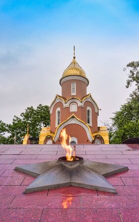 Vladivostok, Russia-August 8, 2018: The Temple-Chapel Of Saint Apostle Andrew The First-Calledのeditorial素材