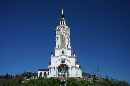 Malorechenskoe, Crimea-September 25, 2014: Attraction of the Crimea-the Church-lighthouse of St. Nicholasのeditorial素材