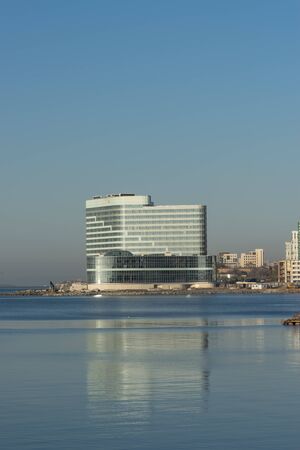 Vladivostok, Russia-November 3, 2018: Seascape with views of the coastline and the architecture of the city.のeditorial素材