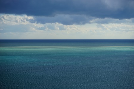 Seascape with a beautiful sky and the sea.の写真素材