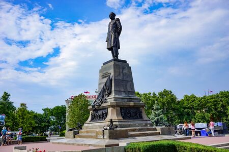 Sevastopol, Crimea-June 13, 2015: Nakhimov monument in the Central square of the city.のeditorial素材