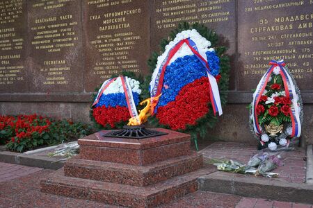 Sevastopol, Crimea-June 13, 2015: memorial to those who died in the war of 1941-1942.のeditorial素材