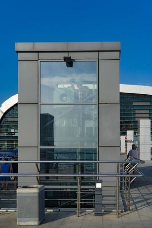 Sochi, Russia-June 10, 2018: The architecture of the modern railway station Adler.のeditorial素材