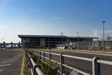 Sochi, Russia-June 10, 2018: The architecture of the modern railway station Adler.のeditorial素材