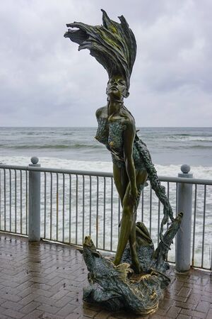 Svetlogorsk, Russia-may 16, 2016: Monument to Undine on the Baltic sea.のeditorial素材