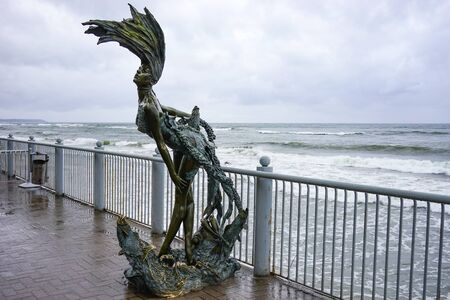 Svetlogorsk, Russia-may 16, 2016: Monument to Undine on the Baltic sea.のeditorial素材
