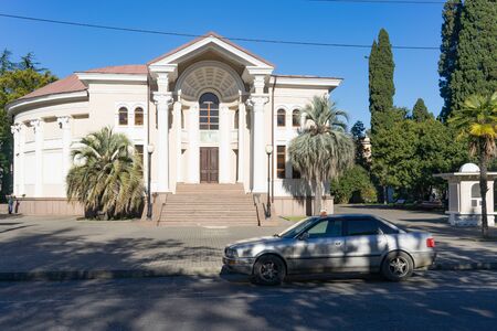 Sukhumi, Abkhazia-November 21, 2016: Urban landscape with streets and architecture.のeditorial素材