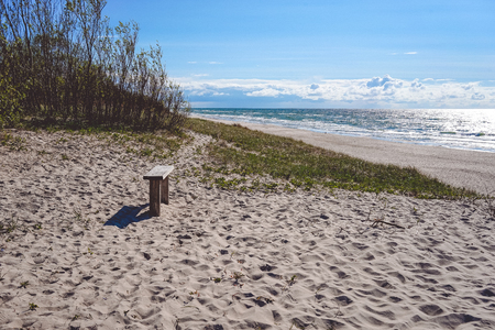 Seascape with coastline on the Curonian spit.の写真素材