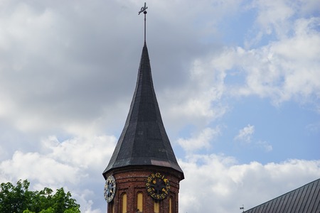 Kaliningrad, Russia-may 18, 2016: Landscape with views of the Cathedral on the island of Kant.の写真素材