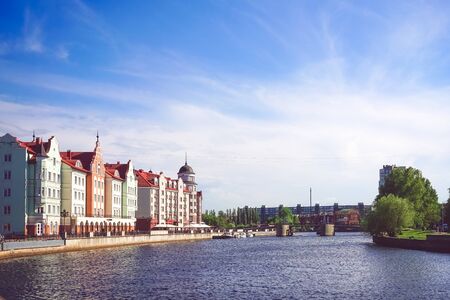 Kaliningrad, Russia-may 11, 2016: Urban landscape with views of architecture and attractions.のeditorial素材