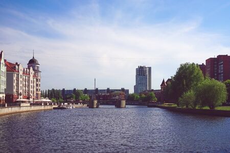 Kaliningrad, Russia-may 11, 2016: Urban landscape with views of architecture and attractions.のeditorial素材