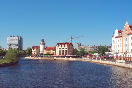 Kaliningrad, Russia-may 11, 2016: Urban landscape with views of architecture and attractions.のeditorial素材
